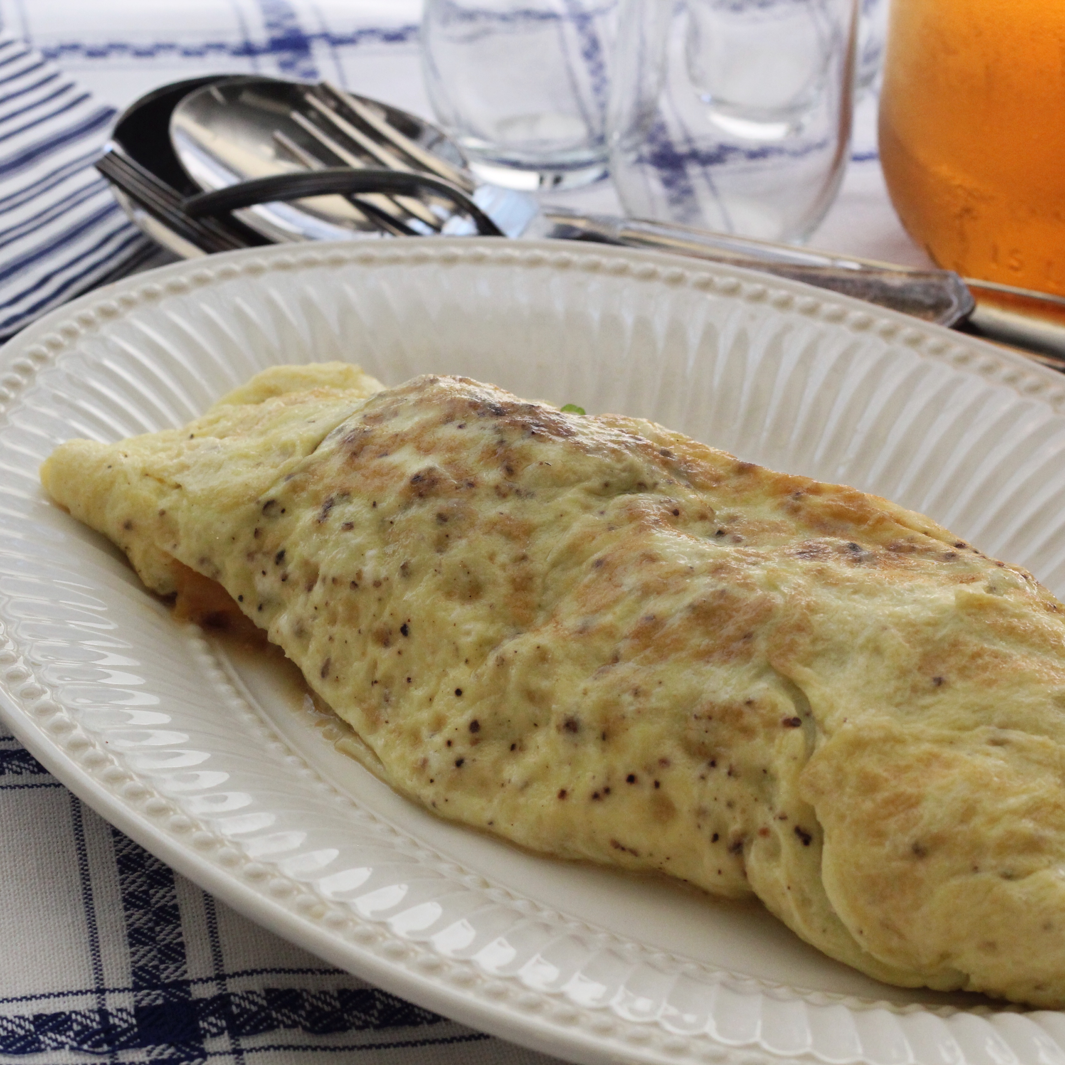 Pork Sausage and Cheese Omelette
