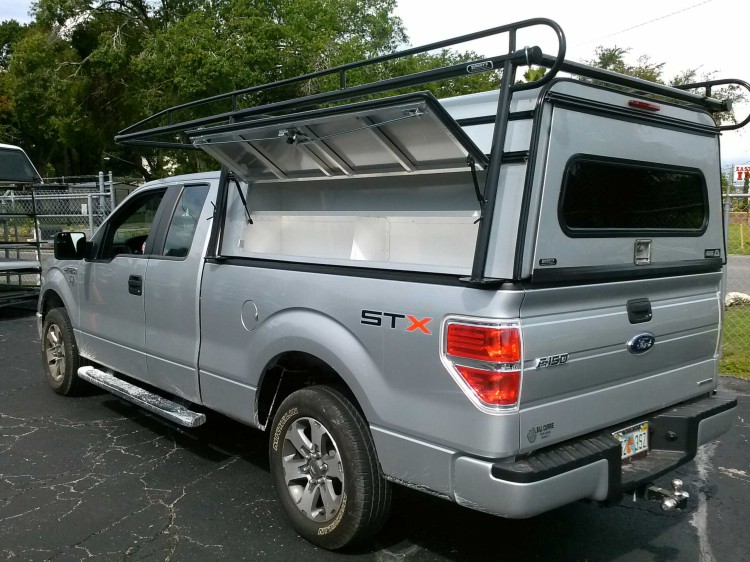 A.R.E. D.C.U. Wedge design utility work truck topper New Toppers