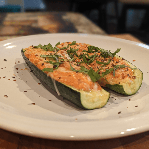 Cheesy Marinara Zucchini Boats