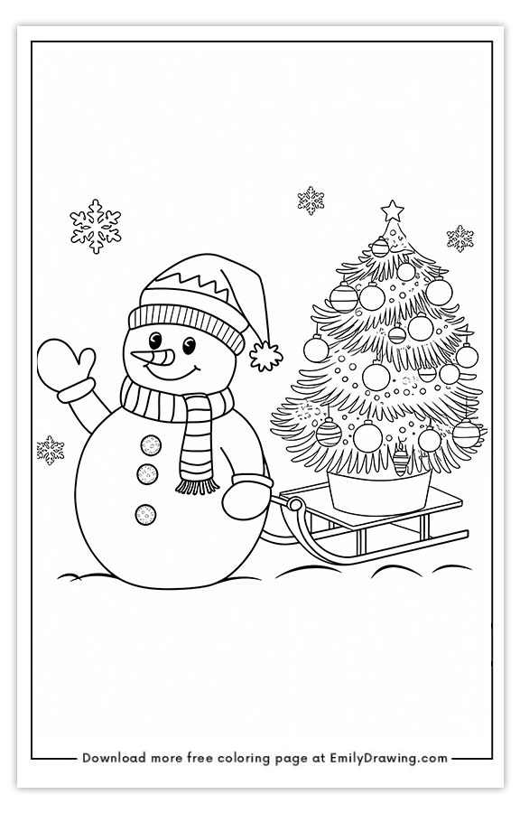 25 Free Printable Christmas Tree Coloring Page Ideas - Emily Drawing