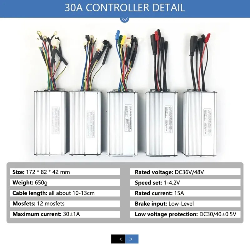 1000W Electric Bike Parts Ebike Speed Controller KT 30A Emotoer