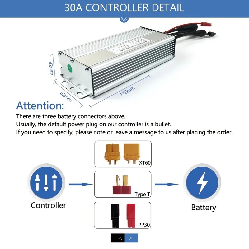 1000W Electric Bike Parts Ebike Speed Controller KT 30A 12 Mosfets Controller Emotoer