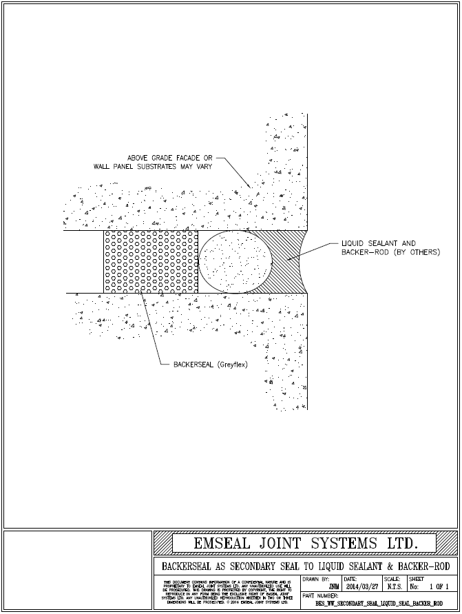 Wall Joint Sealant · Backerseal · Sika Emseal
