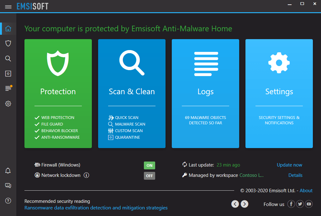 Emsisoft AntiMalware Lightweight Malware Protection for the Home