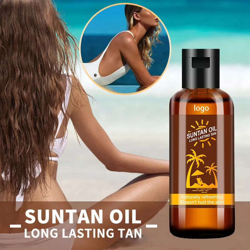 Private Label Customize 30 Ml Organic Dark Suntan Lotion Oil Vitamin E