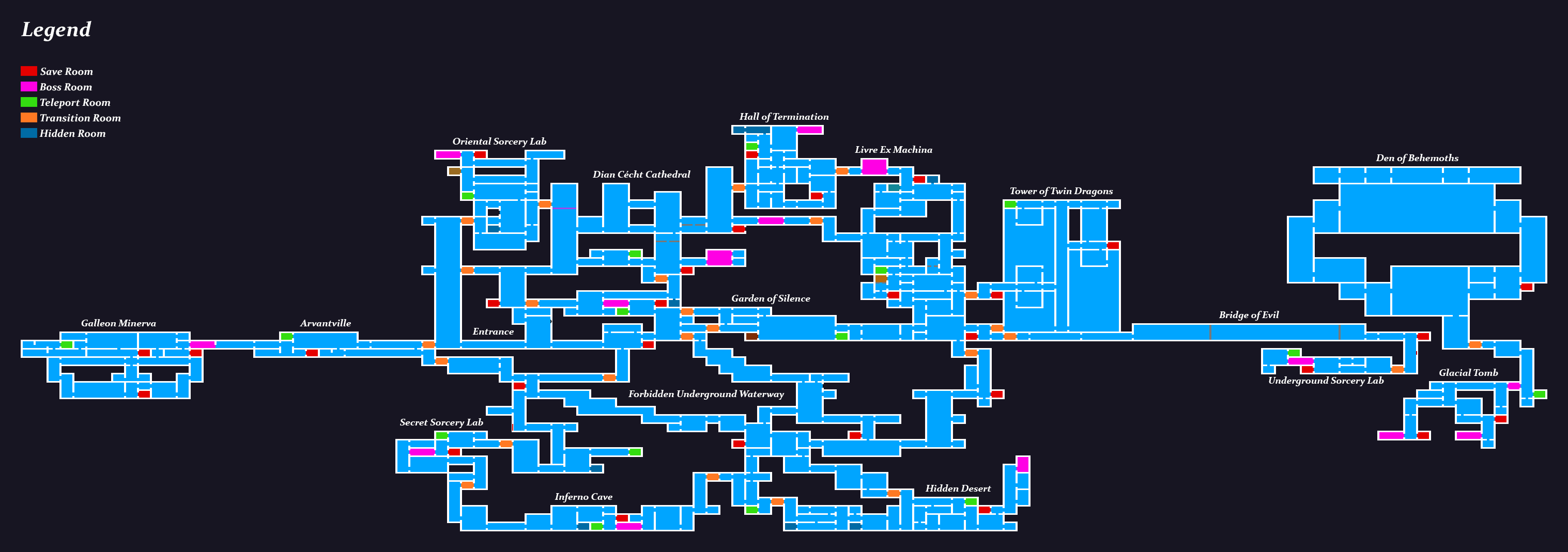Bloodstained Ritual of the Night 100 Map Guide MGW