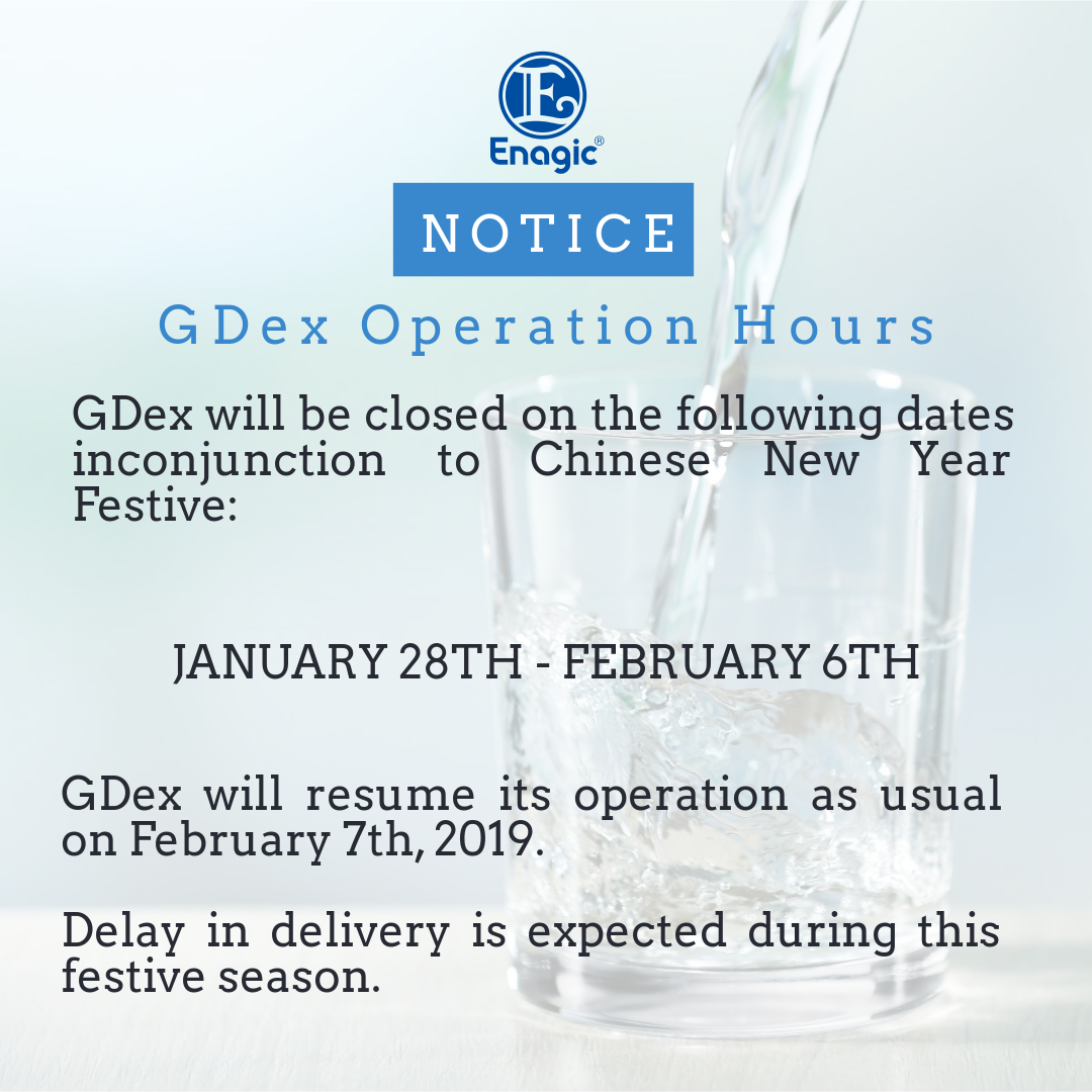 GDex Operation Hours Enagic (Malaysia) Sdn Bhd