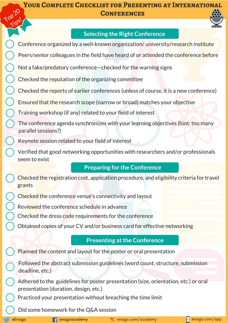 Top 20 Tips for Presenting at International Conferences Enago Academy