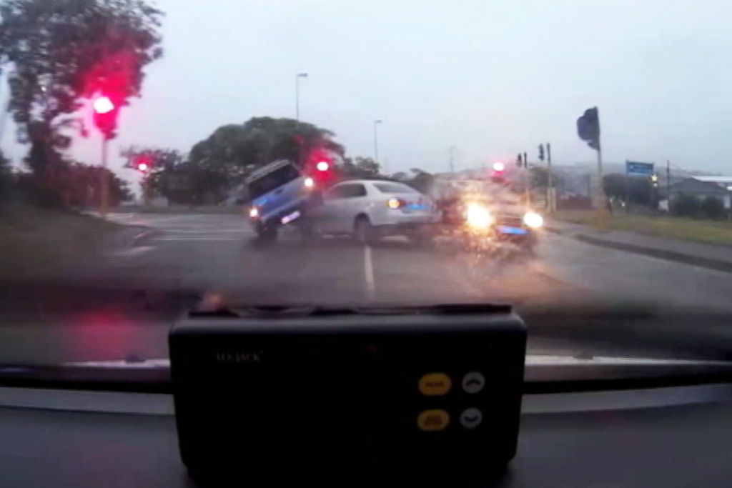 WATCH Dramatic police chase captured on dashboard camera eNCA