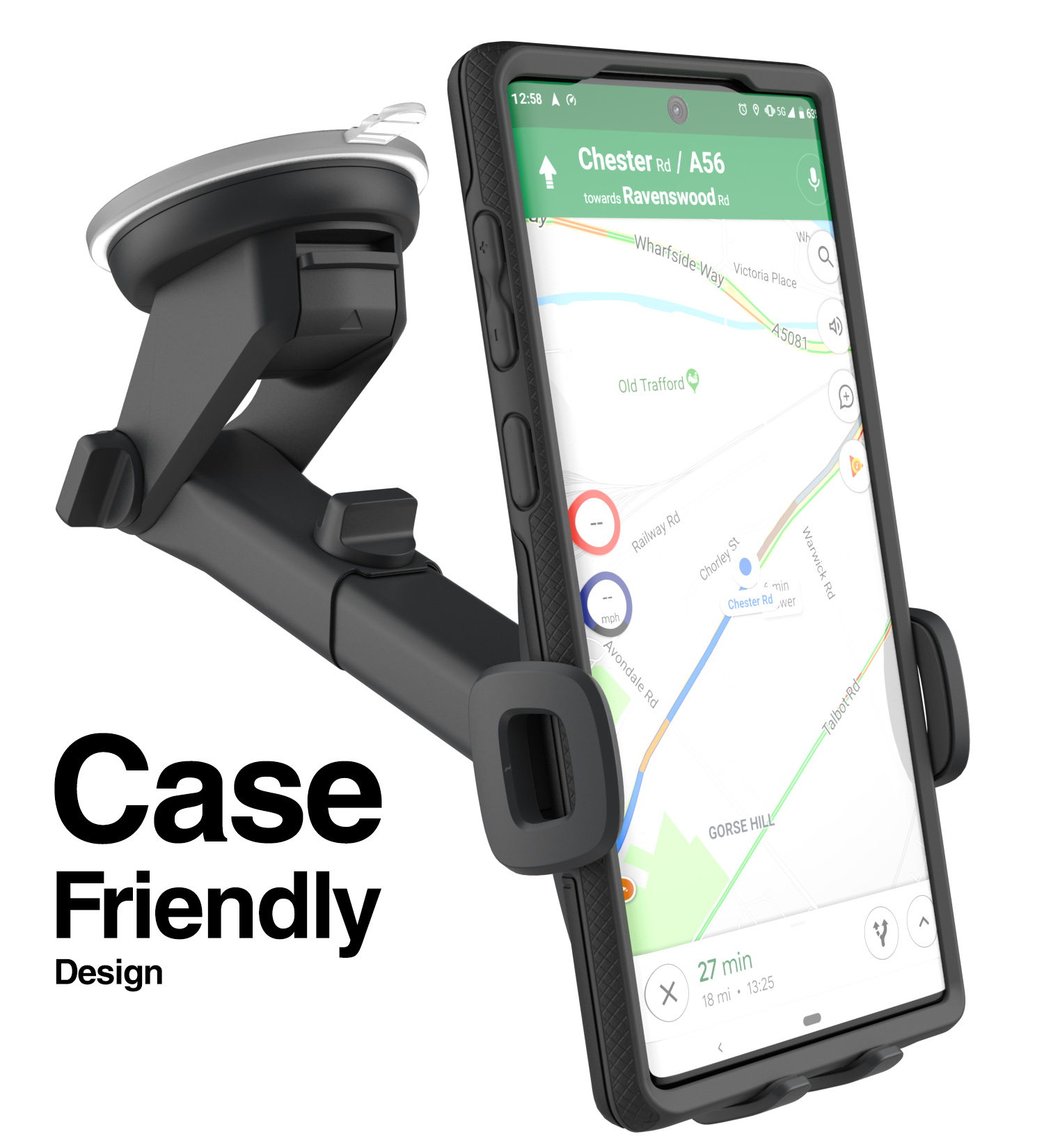 Encased Dash & Windshield Car Mount Black Encased