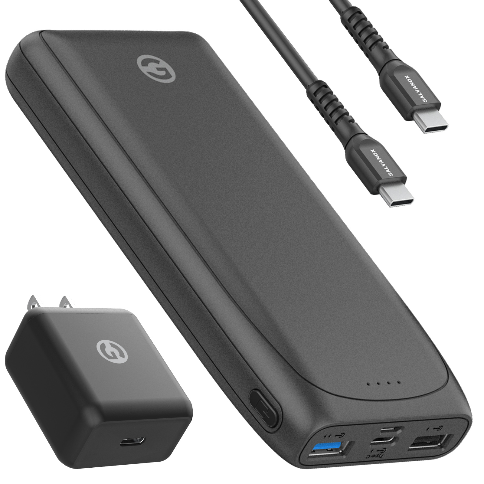 USB C Power Bank - 18W PD Fast Charging Battery Pack 16000mAh (2 Input
