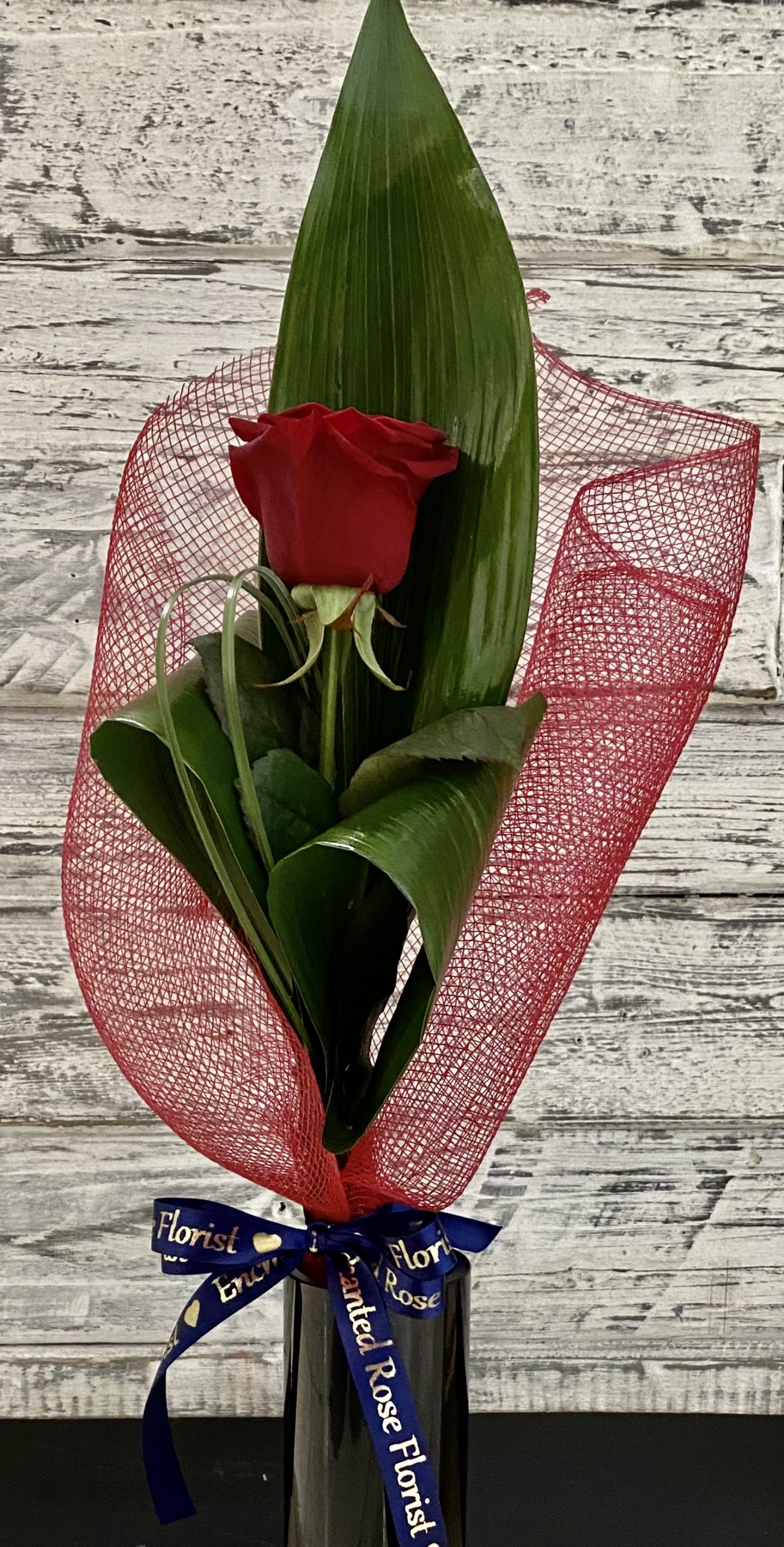 Single Rose Vase Enchanted Rose Florist