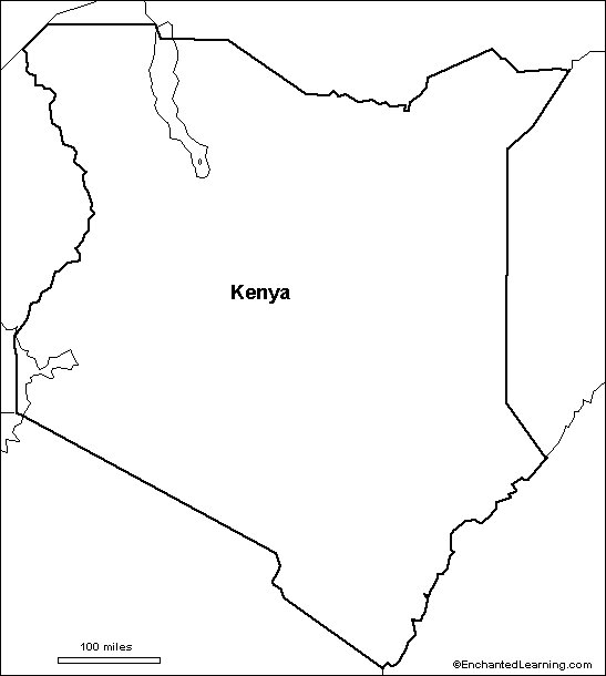 Blank Map Of Kenya Outline Map Research Activity 3 Kenya