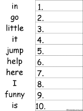 Dolch: Put The Words In Alphabetical Order Worksheets - Enchantedlearning.com