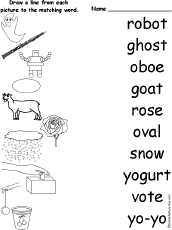 Long O Alphabet Activities at EnchantedLearning.com