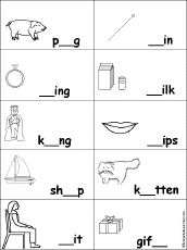 Short I Alphabet Activities at EnchantedLearning.com