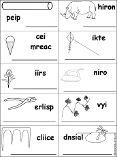 Long I Alphabet Activities at EnchantedLearning.com