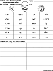 Halloween Activities: Spelling Worksheets - EnchantedLearning.com
