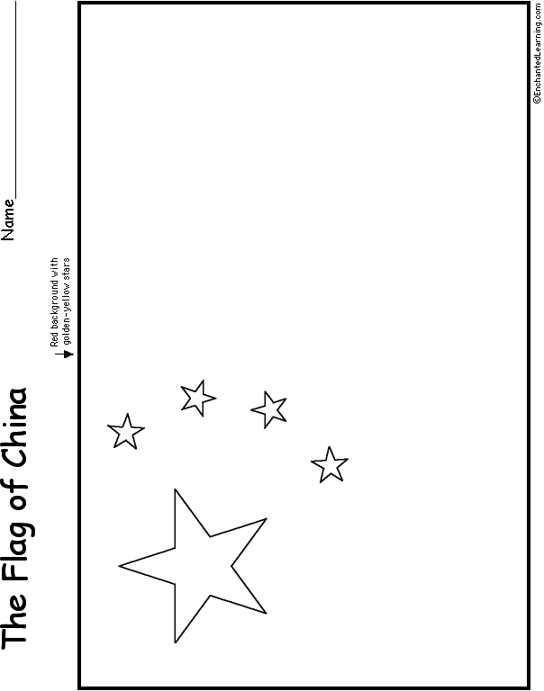 China Flag Page Coloring Pages