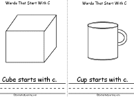 Words That Start With C Book, A Printable Book - EnchantedLearning.com