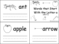 Short A Alphabet Activities at EnchantedLearning.com