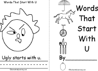 Letter U Alphabet Activities At Enchantedlearning.com