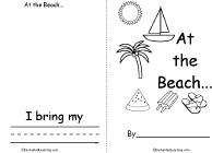 At the Beach Activity Book, A Printable Book - EnchantedLearning.com