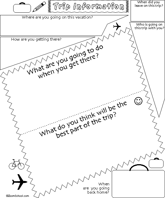 Vacation Memory Book (Trip info)