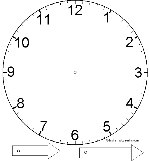 Clock Craft Template Enchanted Learning Software