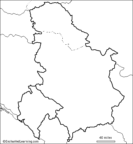 Blank Map Of Yugoslavia Outline Map Serbia And Montenegro (Yugoslavia) - Enchantedlearning.com