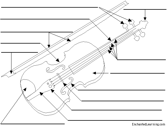 Label the Violin Printout - EnchantedLearning.com