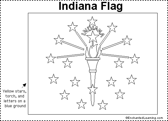 Indiana Flag Printout - EnchantedLearning.com