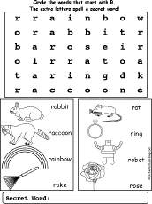 Letter R Alphabet Activities at EnchantedLearning.com