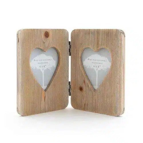 Rustic Wooden Heart Photo Frame Enchanted