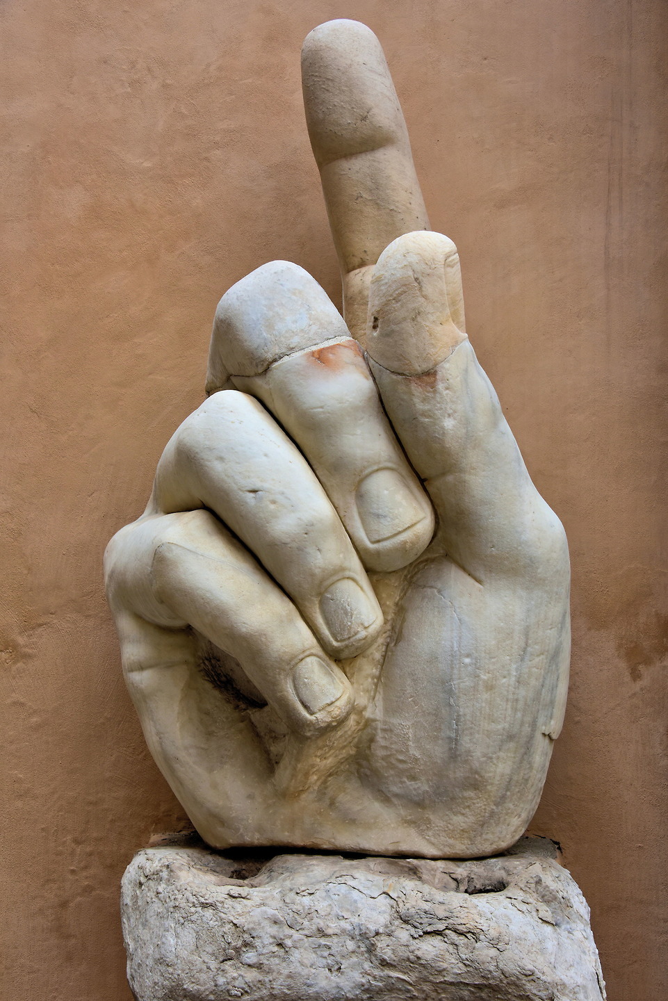 Colossus of Constantine Marble Hand at Capitoline Museums in Rome