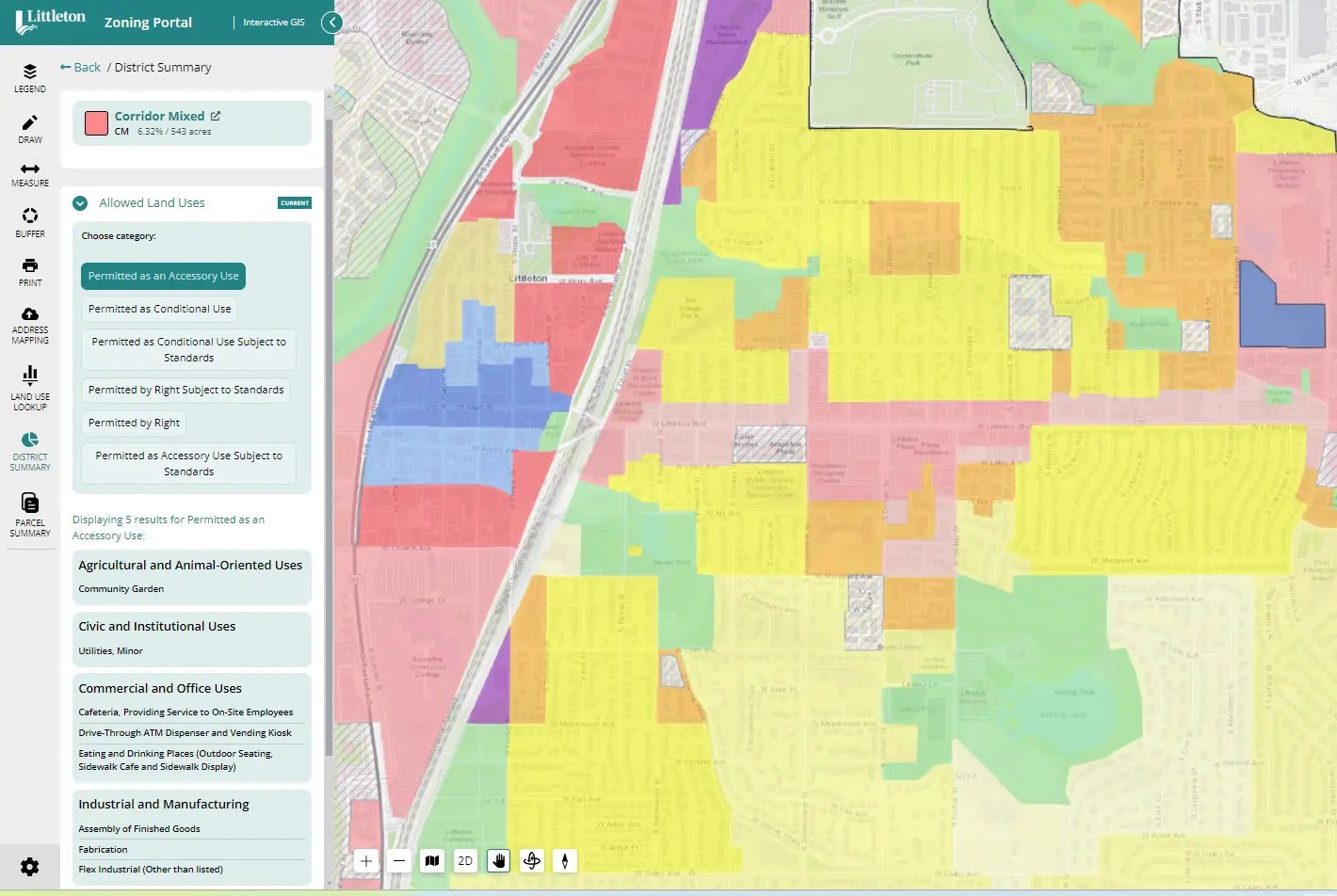 Zoning Research Tool District Summary enCodePlus