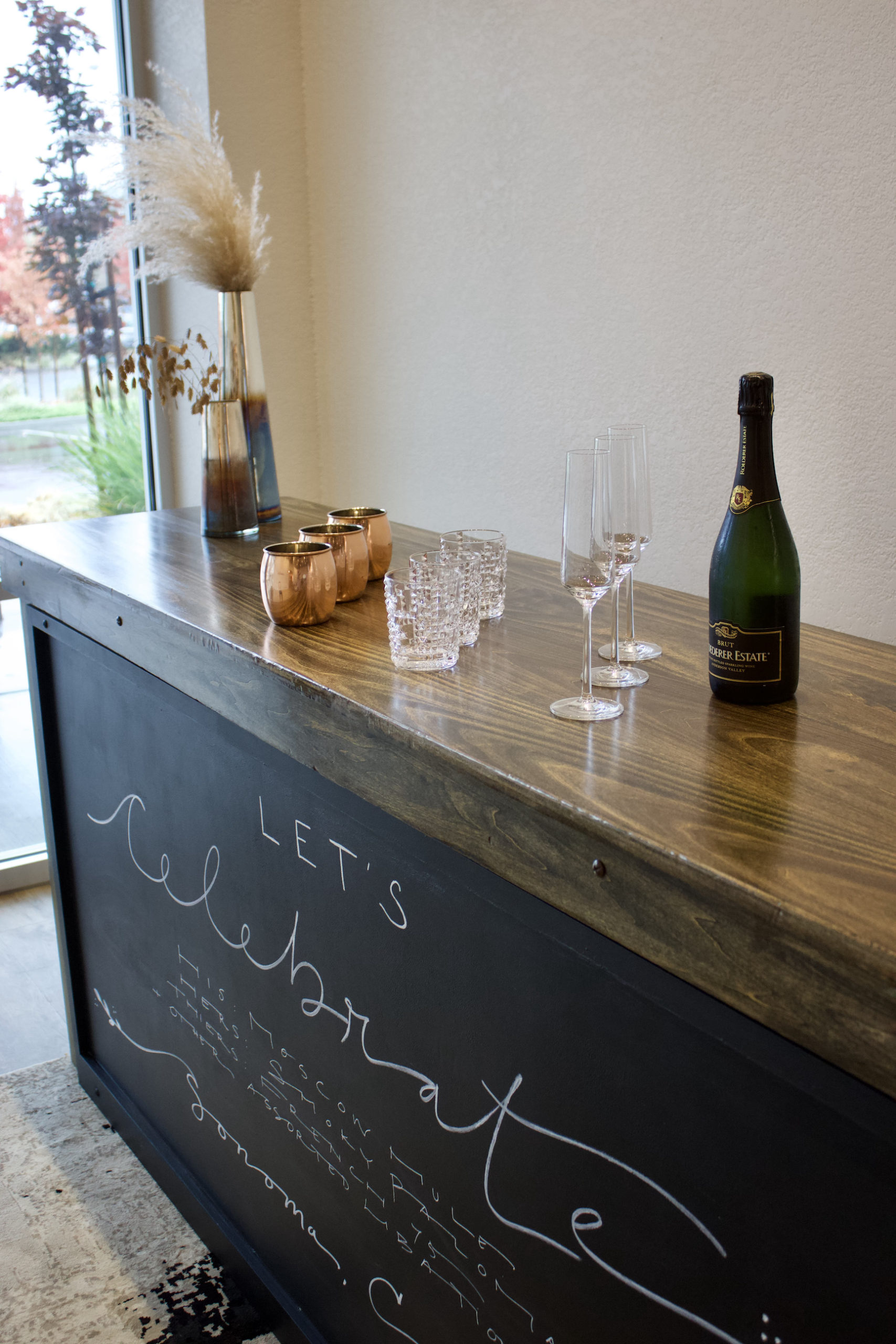 Chalkboard Bar, Farm Wood Encore Events Rentals Encore Events Rentals