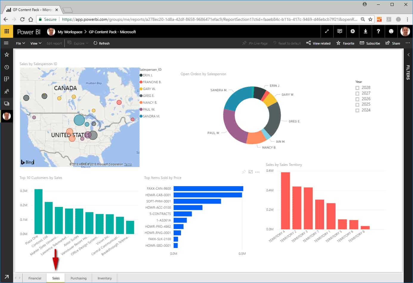 Power BI Samples Canada — Endeavour Solutions