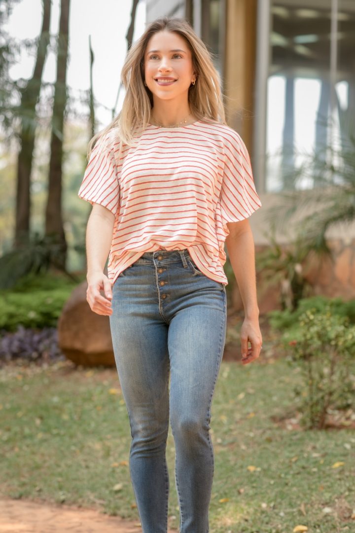 Blusa con mangas murciélago Eneache Uniformes Empresariales