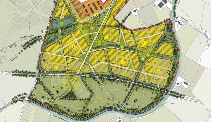 Achieving outline planning consent Mid Devon masterplan