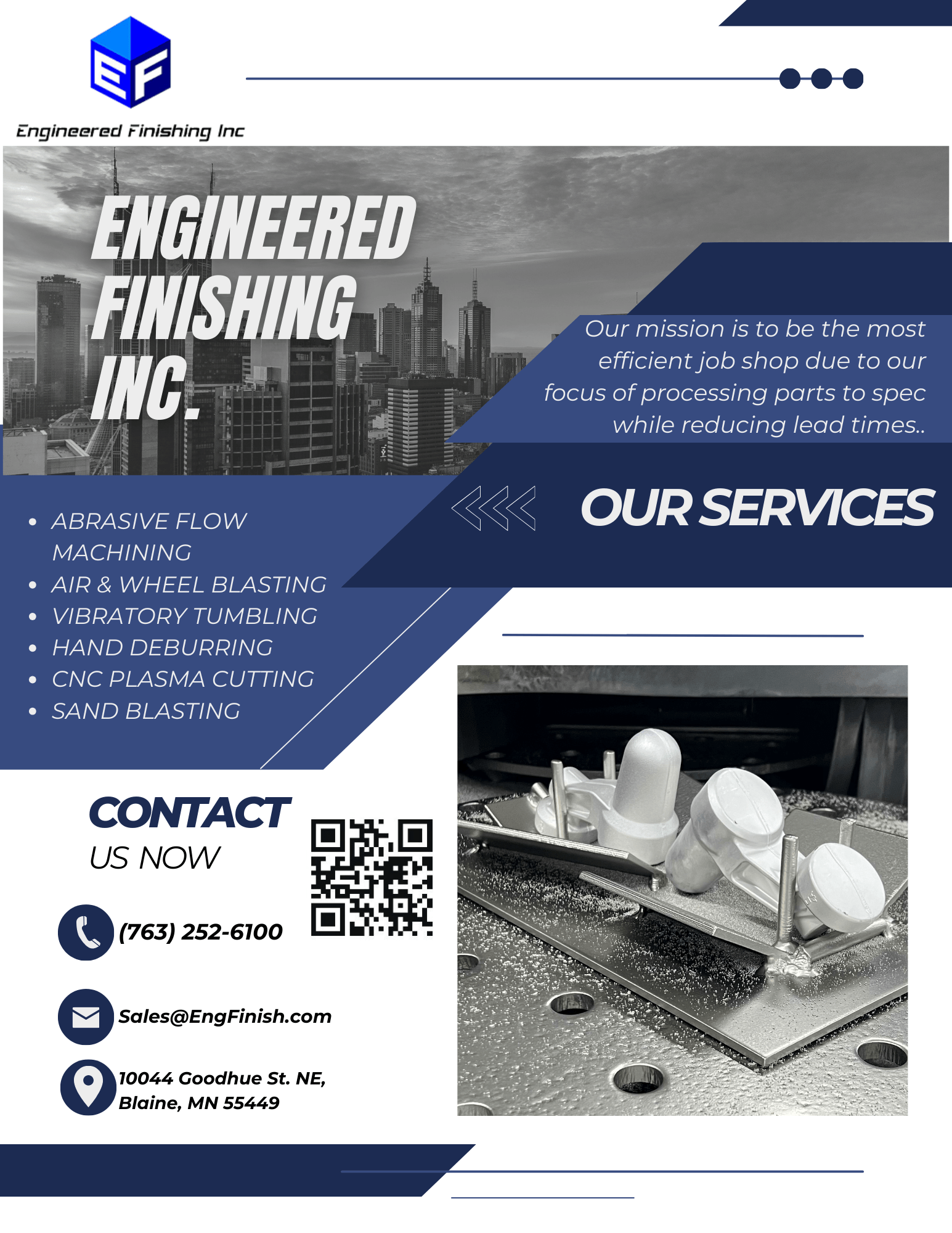 Wheel Blasting — Engineered Finishing Inc.
