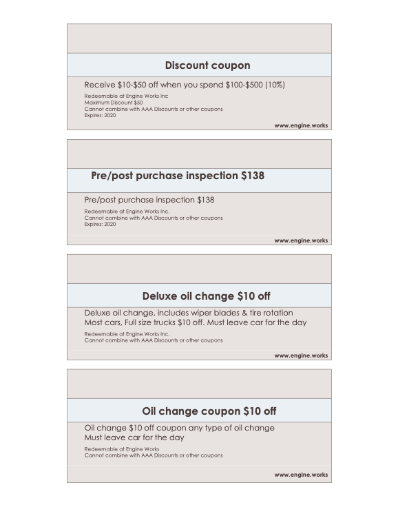 Coupon Print Here Or show us on your phone