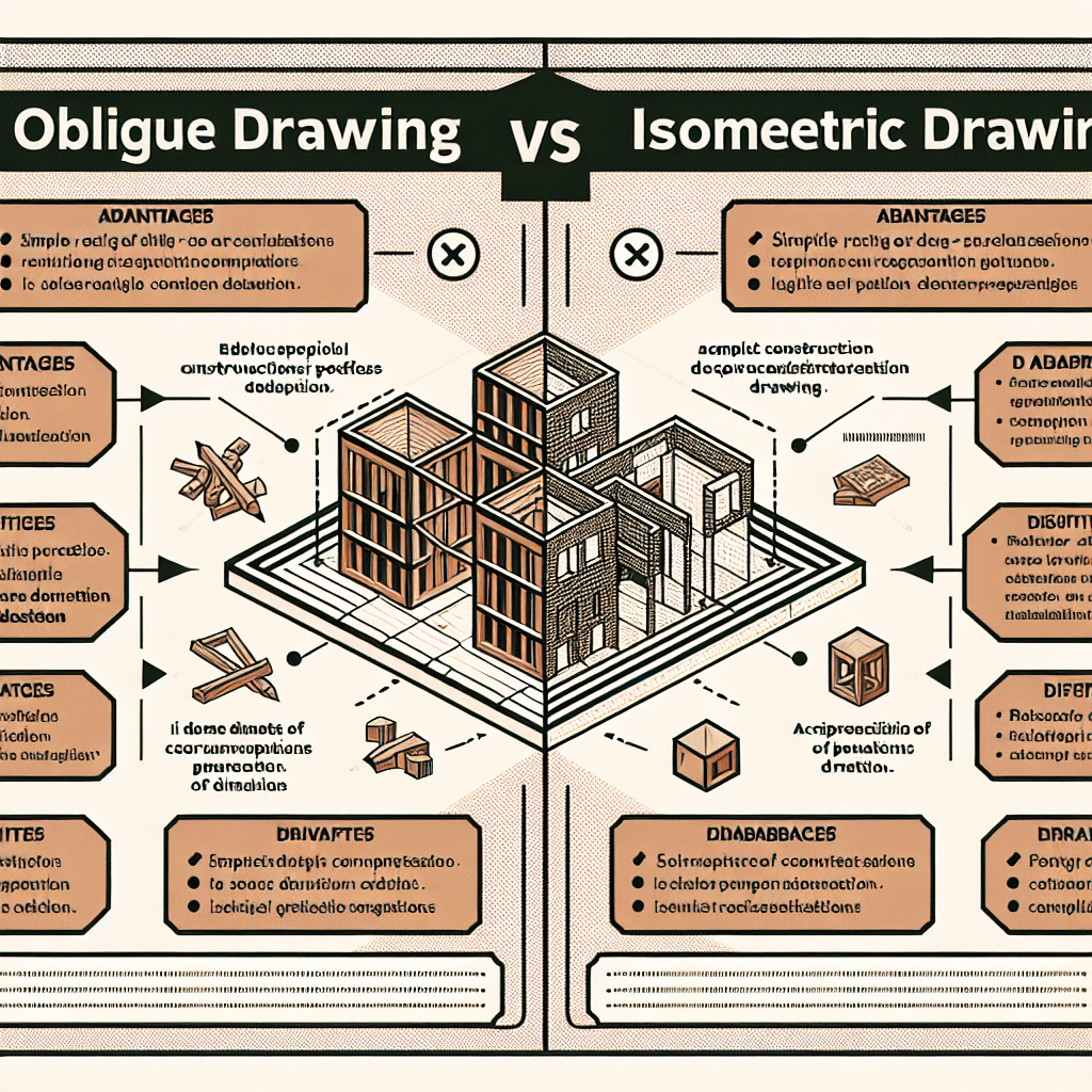 Disadvantages and advantages of oblique and isometric drawing