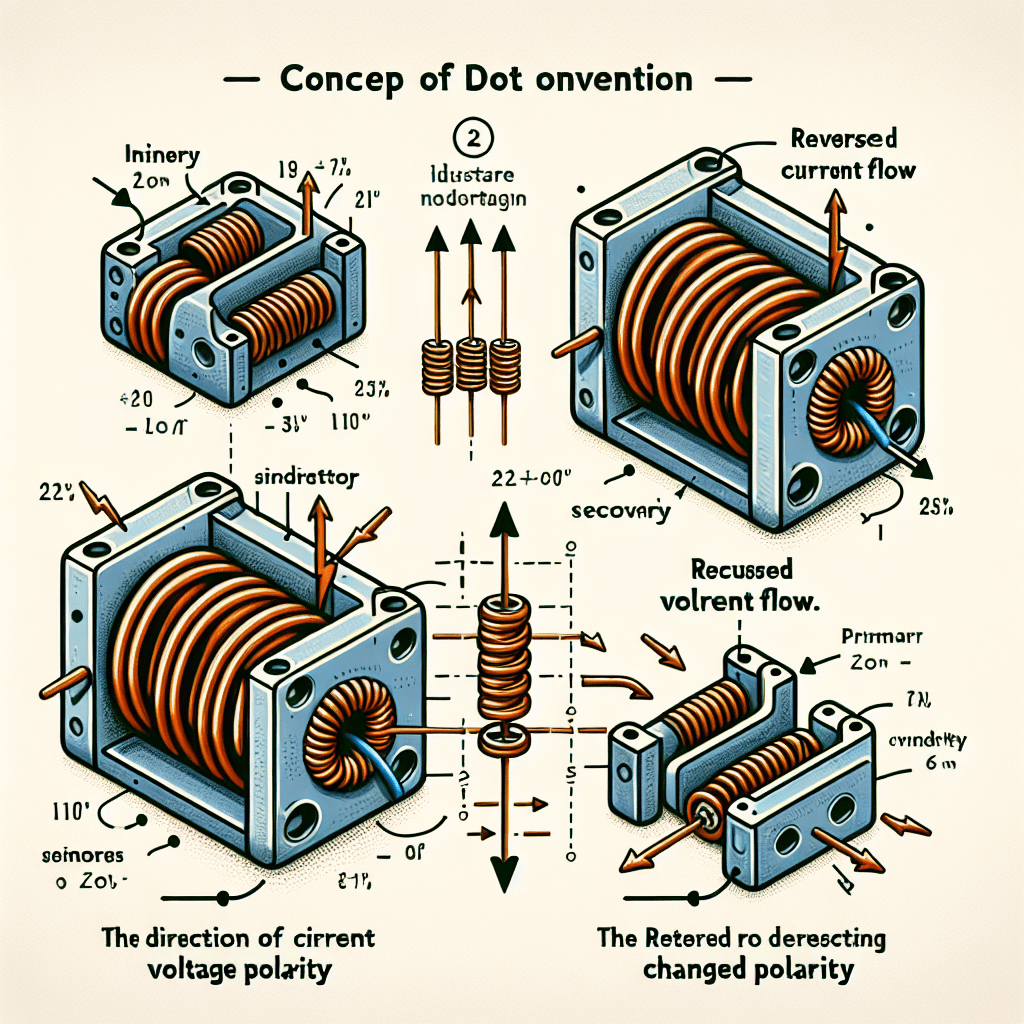 What is the interpretation of dot convention in inductors