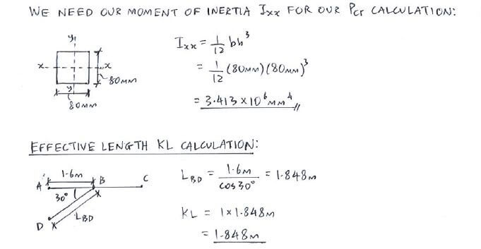 Euler Buckling Formula Example
