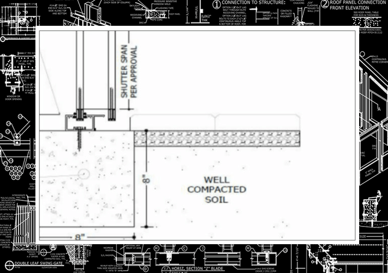 Ribbon Footing for Shutter Systems (MPS 185709)