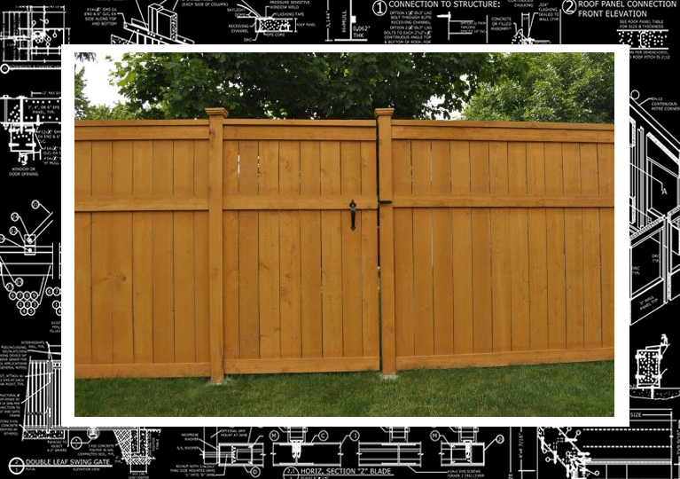 Wood Fence and Gate Master Plan Sheet