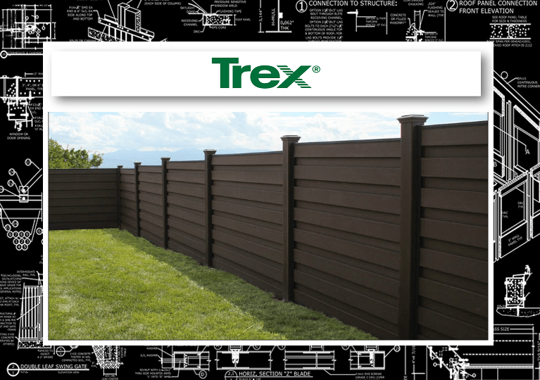 Trex Seclusions 6' 8' Tall Composite Fence & Gate Vertical Slats