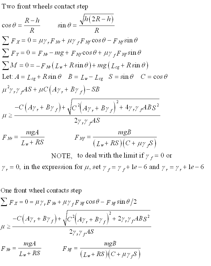 Vehicle Forces Equations and Calculator