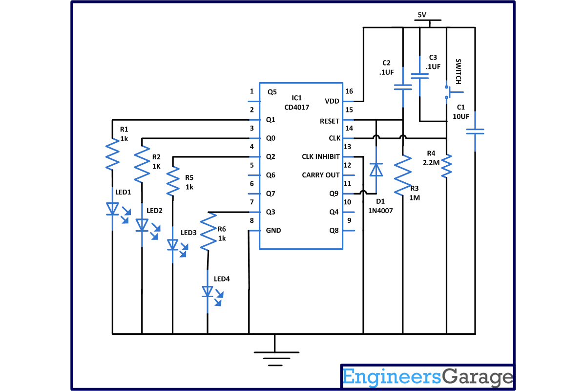 Decade Counter Circuit Diagram